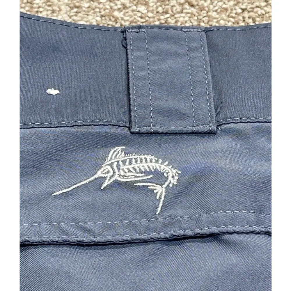 Coastal World Wide Sportsman Cargo Shorts Size 40 Slate Blue Polyester Outdoor